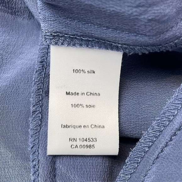 Nanette Lepore Silk Ruffle Detail Mini Dress in Blue Size 0 - Picture 3 of 4